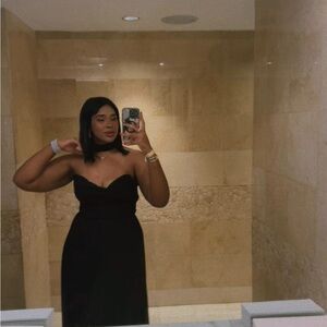 Elegant Black Strapless Dress